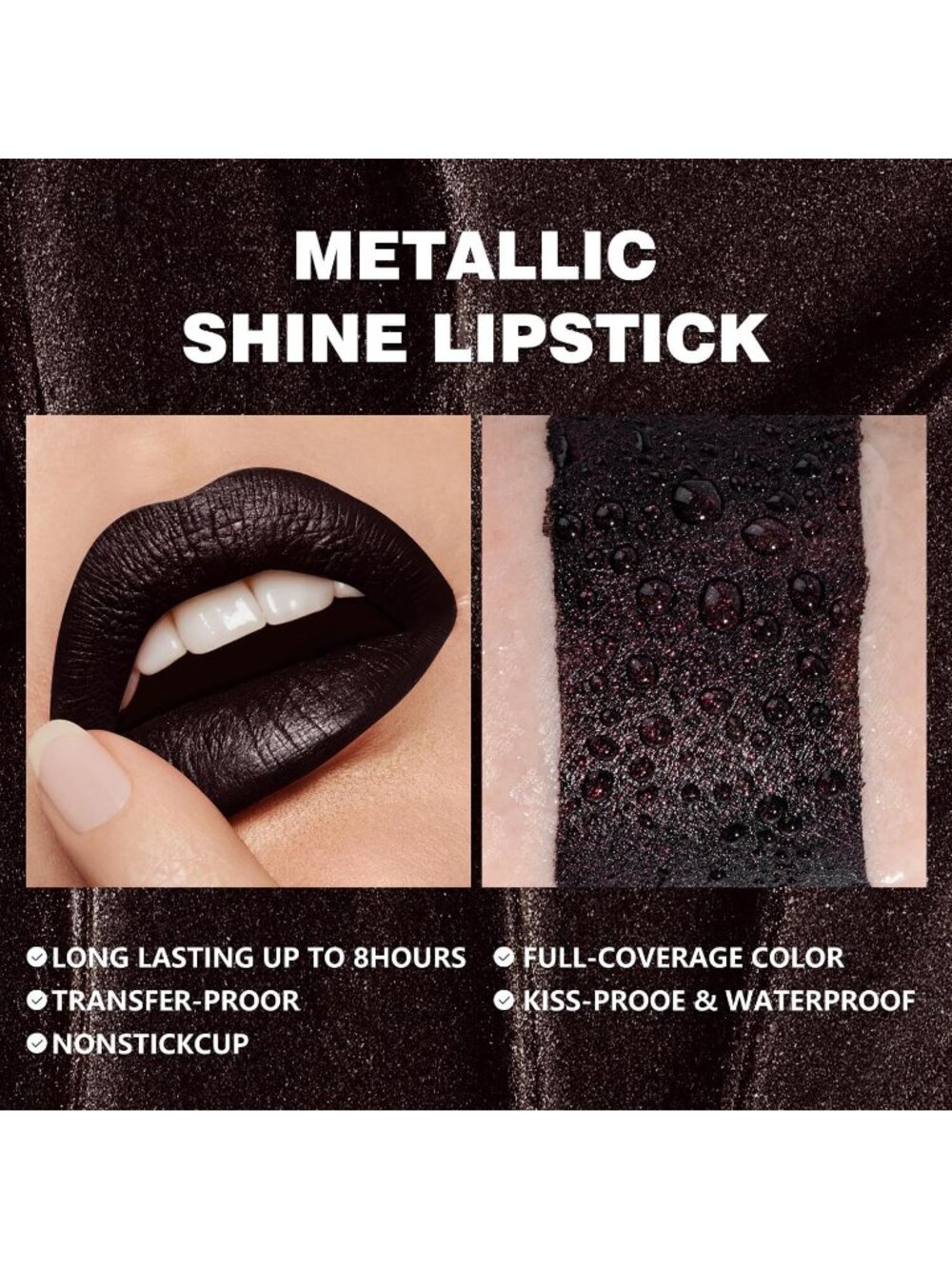 Women's Dark Mirage 16H Wear Waterproof Velvet Long-Lasting Liquid Lipstick - Picture 2 of 6
